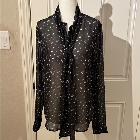 MICHAEL Michael Kors Floral Black Blouse - Picture 1 of 9